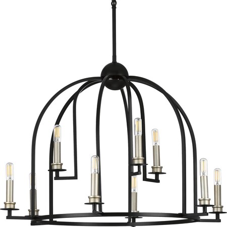 Progress Lighting Seneca Collection Nine-Light Chandelier P400187-031